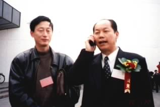 中国硬笔书法协会副主席孟天宇先生与史洪清在北京